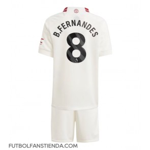 Manchester United Bruno Fernandes #8 Tercera Equipación Niños 2023-24 Manga Corta (+ Pantalones cortos)